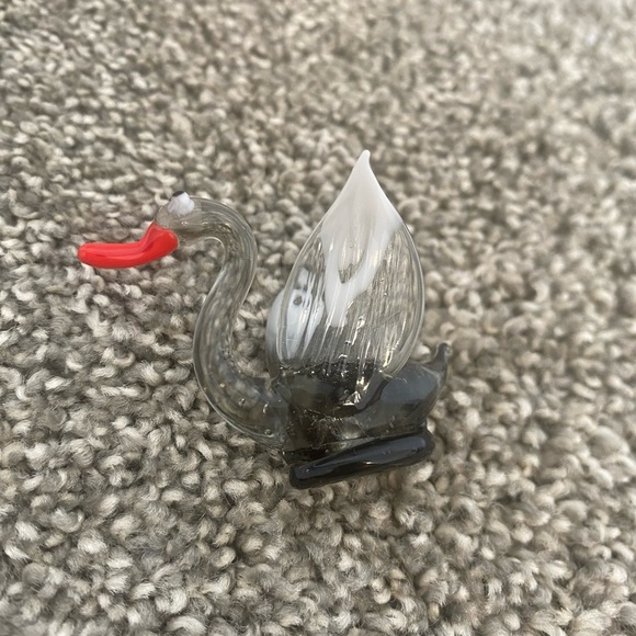 Vintage Blown Glass Mini Swan Bird‎ - Picture 5 of 11